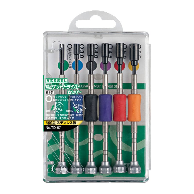 ベッセル　精密ナットドライバーセット　ＴＤ‐５７　６サイズ入り