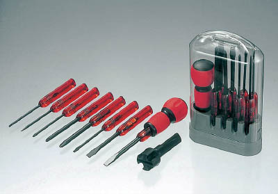 ＴＲＵＳＣＯ　電工グリップ８本組ドライバーセット＿