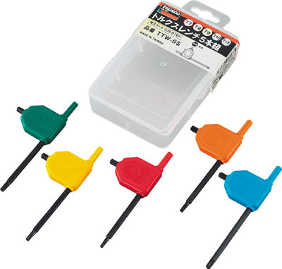 ＴＲＵＳＣＯ　ヘックスローブレンチセット　５本組（旗型レンチ）＿