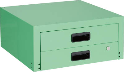 ＴＲＵＳＣＯ　ラビットワゴン用引出２段　５００Ｘ５００　ＹＧ色＿