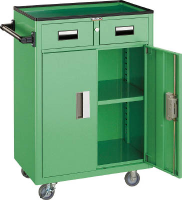 ＴＲＵＳＣＯ　ツールワゴン　６００Ｘ４００ＸＨ８８０　引出・扉付　ＹＧ＿