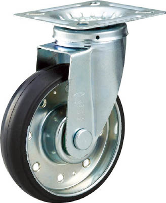 ＴＲＵＳＣＯ　ハイテンプレス製ゴム車　自在金具付　１５０＿