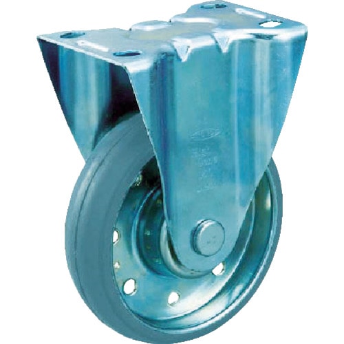 ＴＲＵＳＣＯ　ハイテンプレス製グレーゴムキャスター　固定金具付　１３０＿