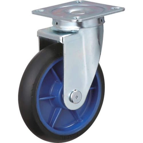 イノアック　低始動抵抗キャスター　旋回金具付　Φ１５０　黒　シャフトΦ２０＿