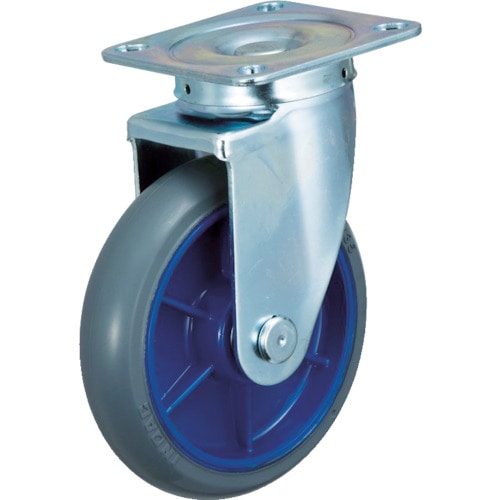 イノアック　低始動抵抗キャスター　旋回金具付　Φ１５０　グレー　シャフトΦ１２＿
