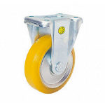 シシク　静電気帯電防止キャスター　ウレタン車輪　固定　１３０径＿