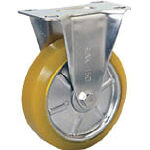 シシク　ステンレスキャスター　制電性ウレタン車輪付固定＿