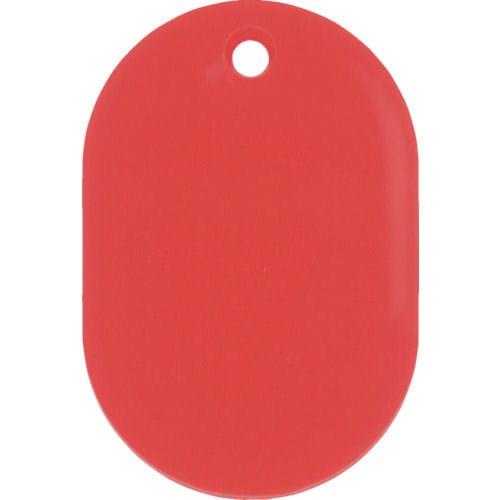 緑十字　小判札（無地札）　赤　４５×３０ｍｍ　スチロール樹脂＿