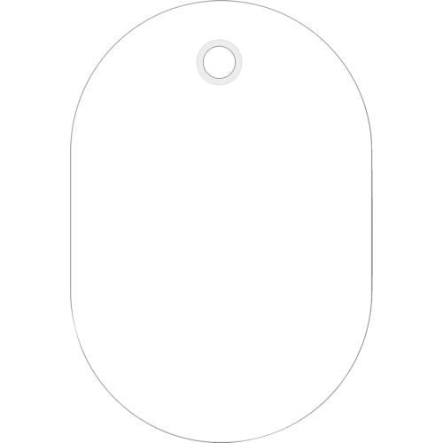 緑十字　小判札（無地札）　白　６０×４０ｍｍ　スチロール樹脂＿