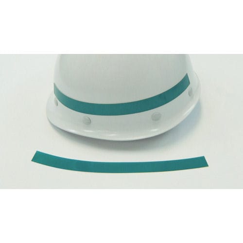 緑十字　ヘルメット用弓形ラインテープ（反射）　緑　２０幅×２６０ｍｍ　１０本組＿