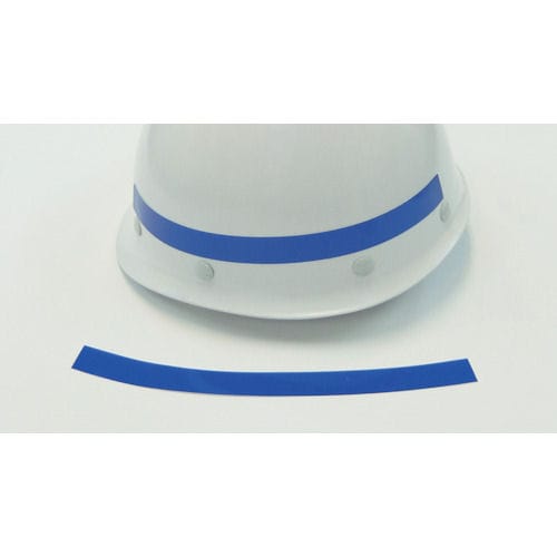緑十字　ヘルメット用弓形ラインテープ（反射）　青　２０幅×２６０ｍｍ　１０本組＿