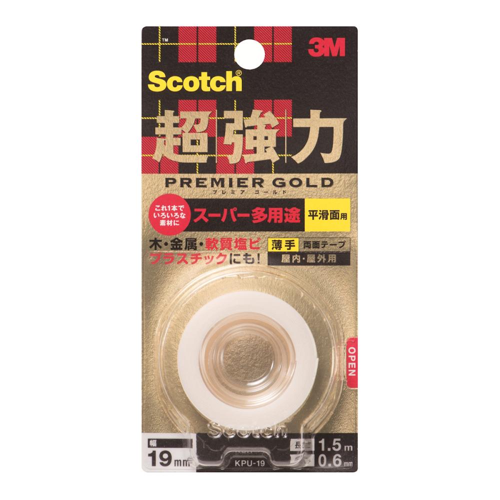 ３Ｍ　スコッチ　超強力両面テーププレミアゴールド　スーパー多用途　薄手