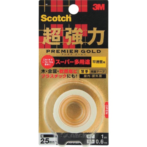 ３Ｍ　スコッチ　超強力両面テーププレミアゴールド　スーパー多用途　薄手＿