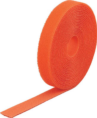 ＴＲＵＳＣＯ　マジック結束テープ　両面　オレンジ　２０ｍｍ×２５ｍ＿