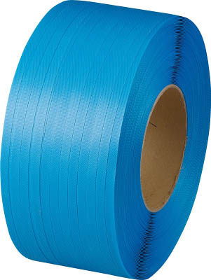 ＴＲＵＳＣＯ　自動梱包器用ＰＰバンド幅１５．５ｍｍＸ長さ２５００ｍ　青＿