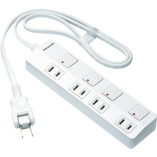 パナソニック　ザ・タップＺ　ＡＣアダプター対応　４コ口　１ｍコード付　ホワ＿