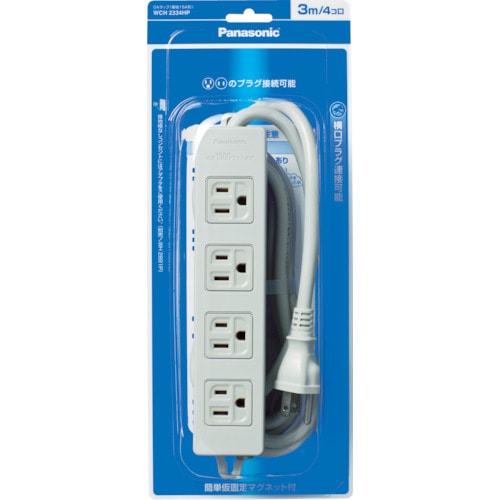 パナソニック　ＯＡタップ　接地１５Ａ形　４コ口　１ｍコード付＿