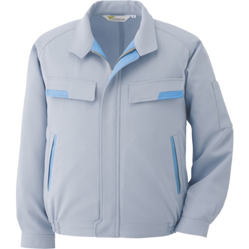 ミドリ安全　静電気帯電防止作業服　男女ペアブルゾン　シルバーグレー　Ｌ＿