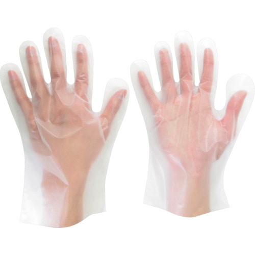 ミドリ安全　ポリエチレン製ディスポ手袋　Ｌサイズ＿