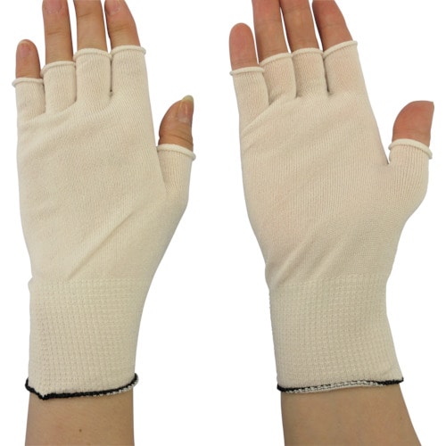 マックス　快適インナー半指手袋／Ｌサイズ　（１０双入）＿