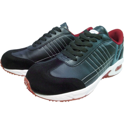 日進ゴム　耐滑樹脂先芯入りスニーカー　黒　２９．０ｃｍ＿