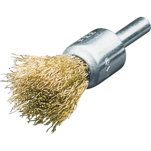ＬＥＳＳＭＡＮＮ　軸付エンド型ブラシ　真鍮波線０．２　ファイ１２＿