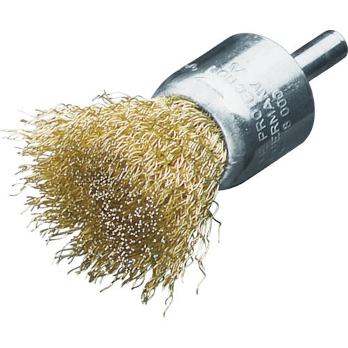 ＬＥＳＳＭＡＮＮ　軸付エンド型ブラシ　高張度真鍮波線０．２５　ファイ３０＿