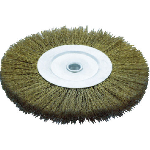 ＴＲＵＳＣＯ　ホイルブラシ　ファイ２５０Ｘ１９ｍｍ穴　真鍮めっき鋼線　線径０．３５＿