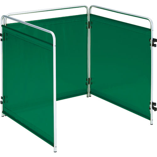 ＴＲＵＳＣＯ　小型溶接遮光フェンス　９００ｍｍ角　三面セット　グリーン＿