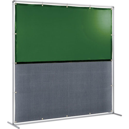 吉野　遮光火花兼用衝立（グリーン×Ａ種シート）２×２　単体型　固定足＿