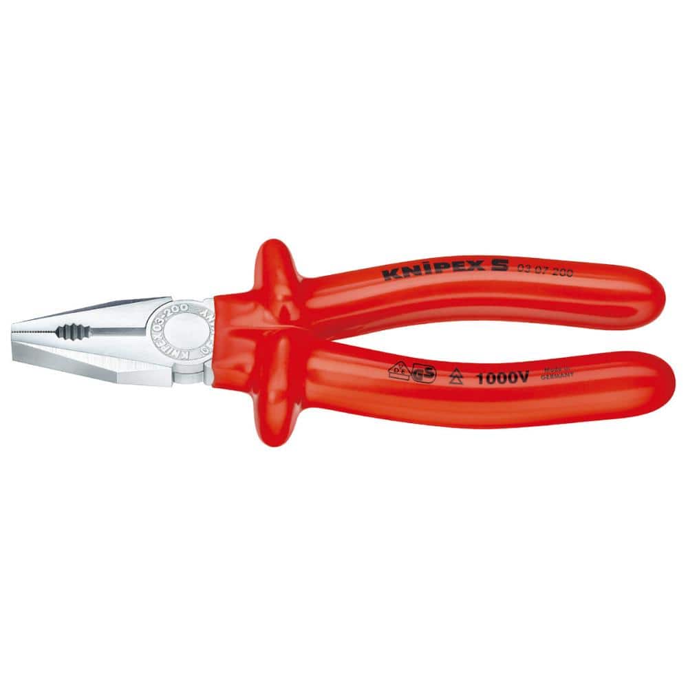 ＫＮＩＰＥＸ（クニペックス）　１０００Ｖ　絶縁ペンチ　２００ｍｍ　０３０７－２００
