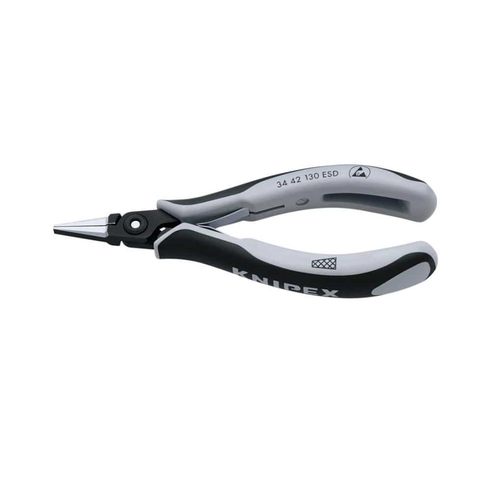 ＫＮＩＰＥＸ　平口精密プライヤー（つかみ面クロスメッシュ）ＥＳＤ　１３０ｍｍ　３４４２－１３０ＥＳＤ