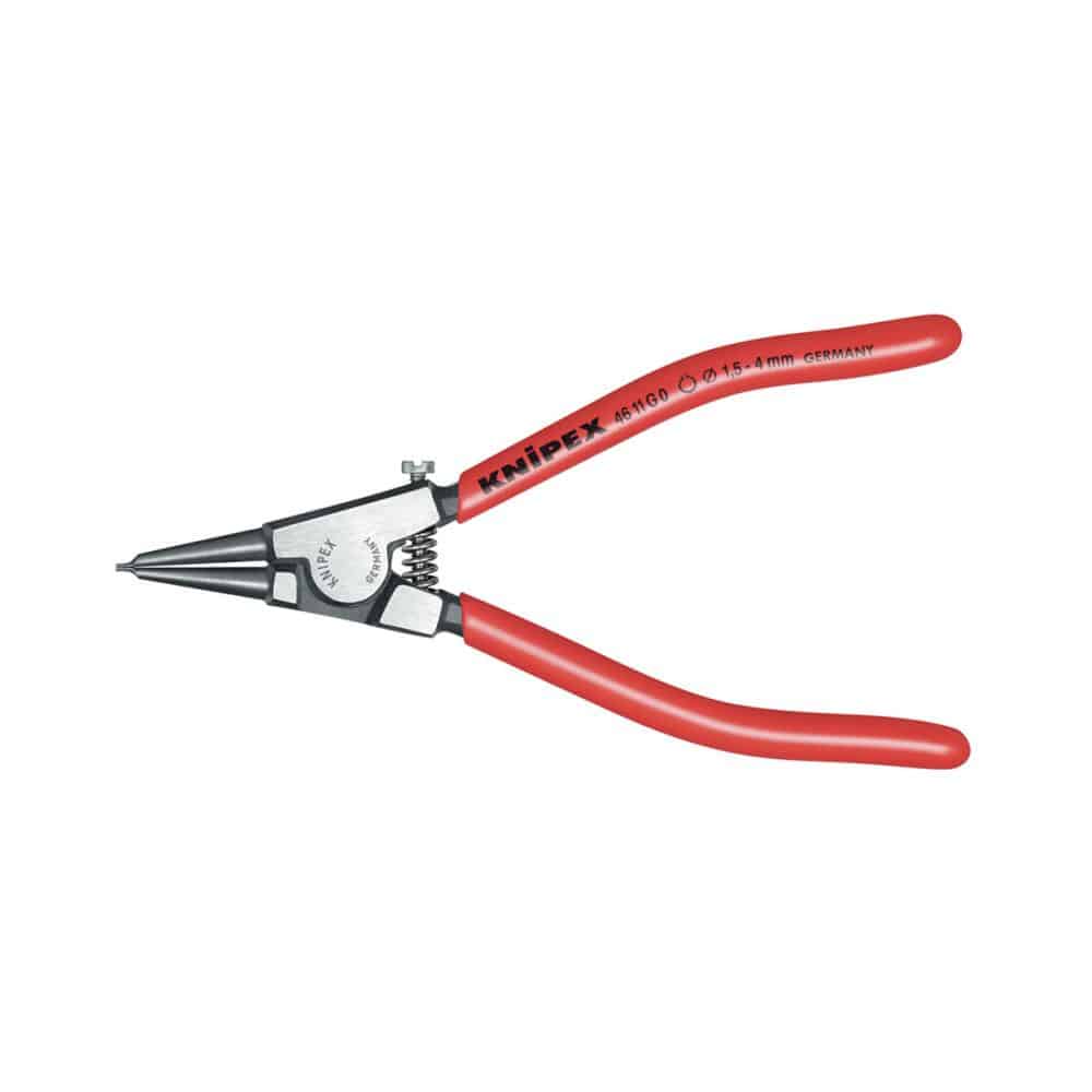 ＫＮＩＰＥＸ　軸用グリップリングプライヤー　先端１．３ｍｍ　１４０ｍｍ　　４６１１－Ｇ１