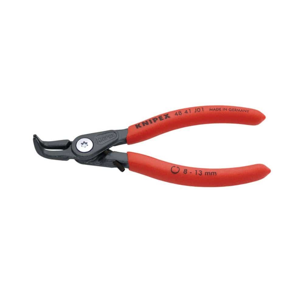 ＫＮＩＰＥＸ　ストッパー付穴用精密スナップリングプライヤー先端９０°曲先端０．９ｍｍ４８４１－Ｊ０１