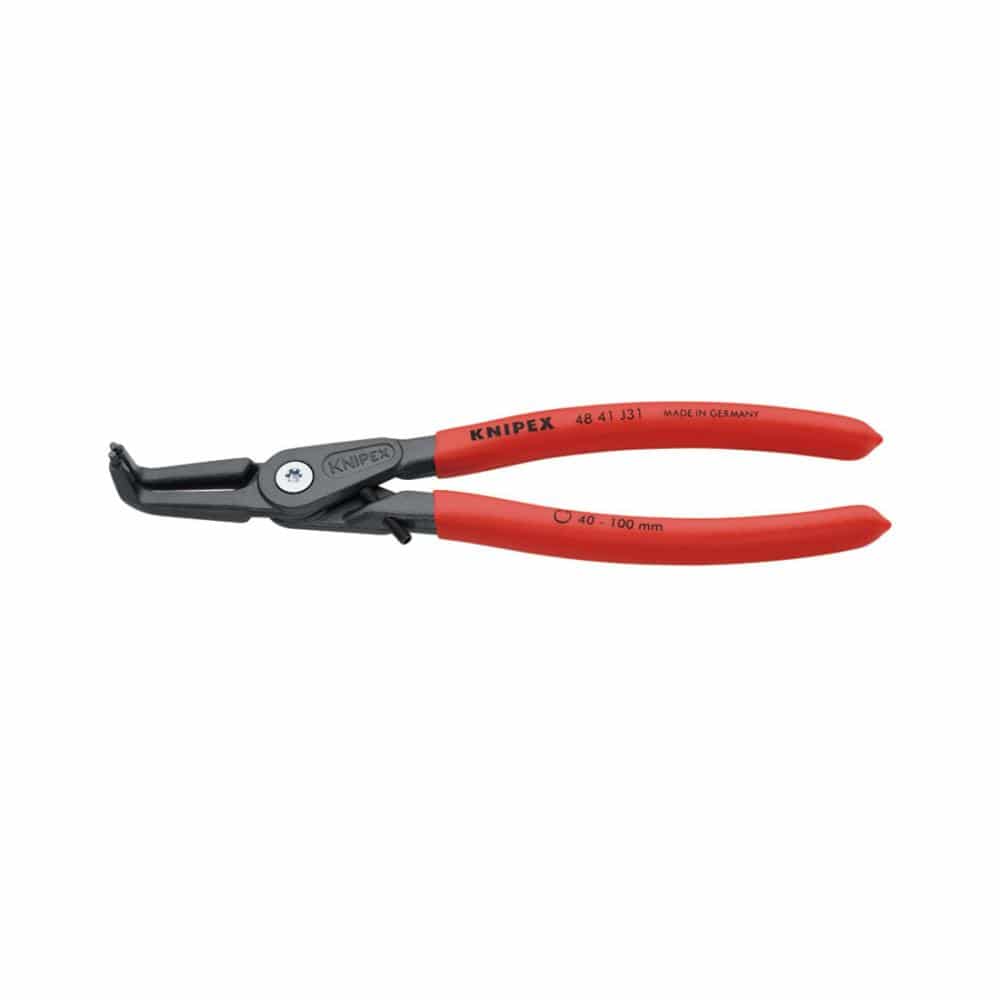 ＫＮＩＰＥＸ　ストッパー付穴用精密スナップリングプライヤー　９０°曲　先端２．３ｍｍ４８４１－Ｊ３１