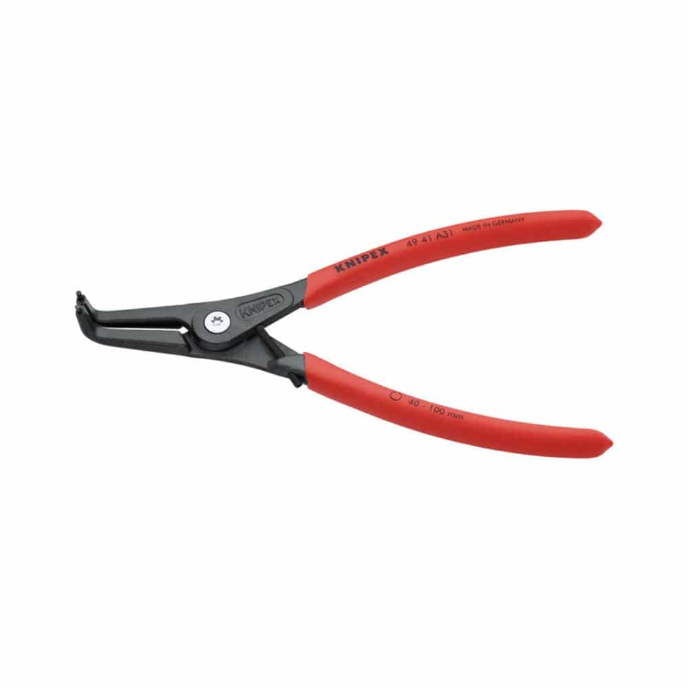 ＫＮＩＰＥＸ　ストッパー付軸用精密スナップリングプライヤー先端９０°曲先端２．３ｍｍ４９４１－Ａ３１