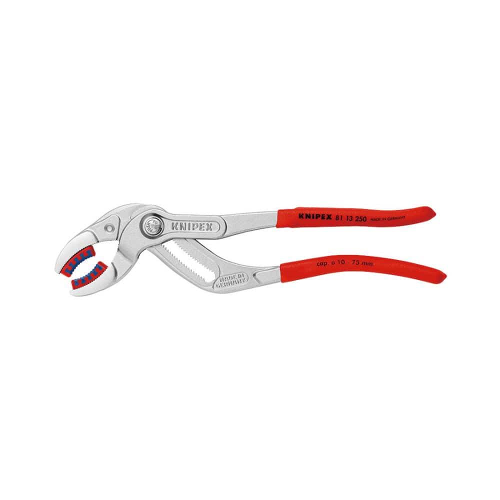 ＫＮＩＰＥＸ　パイププライヤー　（直径１０－７５ｍｍ）プラスチックアゴ付　２５０ｍｍ　　８１１３－２５０
