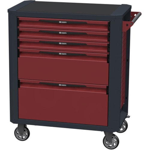 ＳＯＲＩ　キャビネットワゴン　１２０００　５段　赤　８５０Ｘ４７０Ｘ１０２０＿