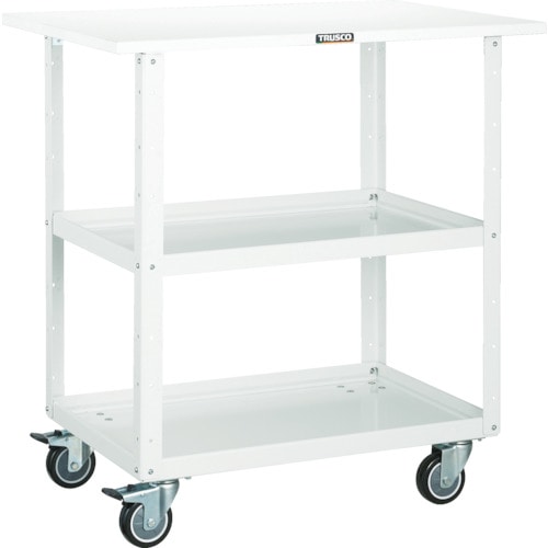 ＴＲＵＳＣＯ　イーグルワゴン　６００Ｘ４００　天板付　ウレタン４輪自在　ＹＧ色＿