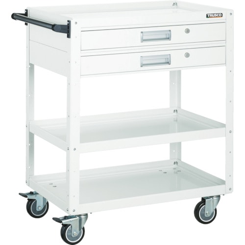 ＴＲＵＳＣＯ　イーグルワゴン　６００Ｘ４００　引出付　ウレタン４輪自在　ＹＧ色＿