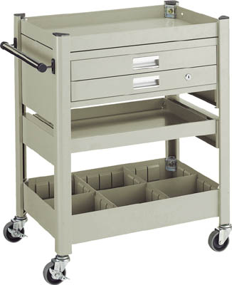 ＴＲＵＳＣＯ　コンビネーションワゴン　６４３Ｘ４２７ＸＨ８８０　スライド棚付＿