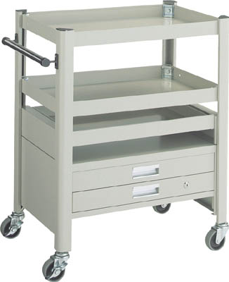 ＴＲＵＳＣＯ　コンビネーションワゴン　６４３Ｘ４２７ＸＨ８８０　スライド棚付＿