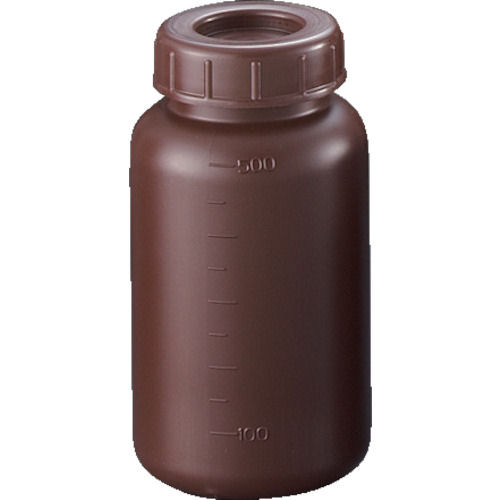 サンプラ　ＰＥ広口遮光瓶　５００ｍＬ　（１００個入）＿
