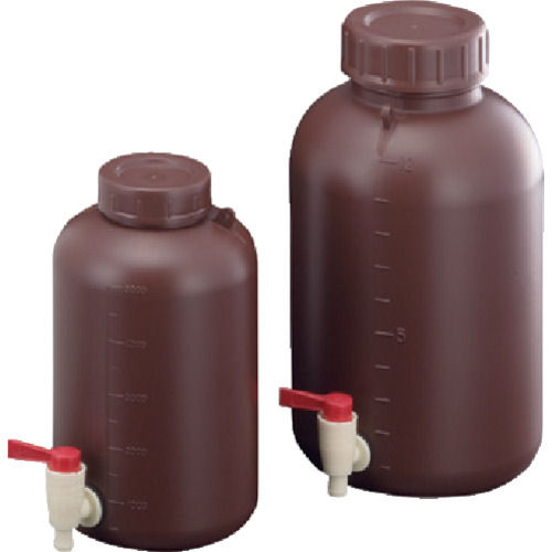 サンプラ　ＰＥ広口下口活栓付遮光瓶　１０Ｌ＿