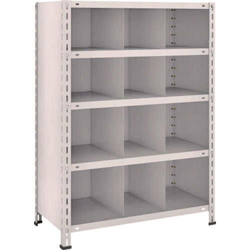 ＴＲＵＳＣＯ　軽量棚　縦仕切付　Ｗ８７５ＸＤ４５０Ｘ１２００　３列４段　ネオグレー＿