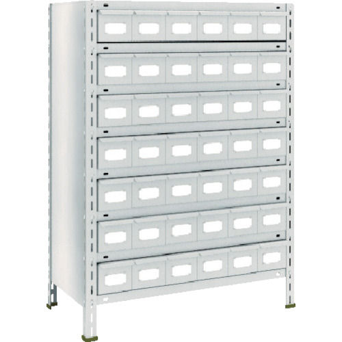 ＴＲＵＳＣＯ　軽量棚　８７５Ｘ４５０Ｘ１２００　スチール引出　小Ｘ４２　ネオグレー＿