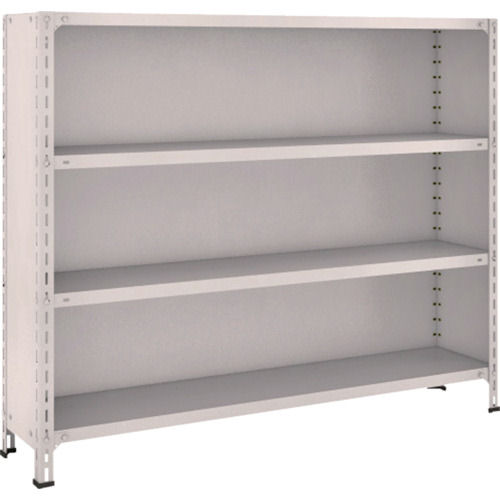 ＴＲＵＳＣＯ　軽量棚背板・側板付　Ｗ１５００ＸＤ３００Ｘ１２００　４段　ネオグレー＿