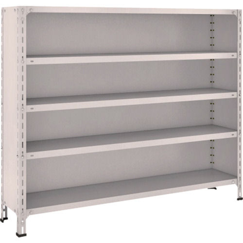 ＴＲＵＳＣＯ　軽量棚背板・側板付　Ｗ１５００ＸＤ３００Ｘ１２００　５段　ネオグレー＿