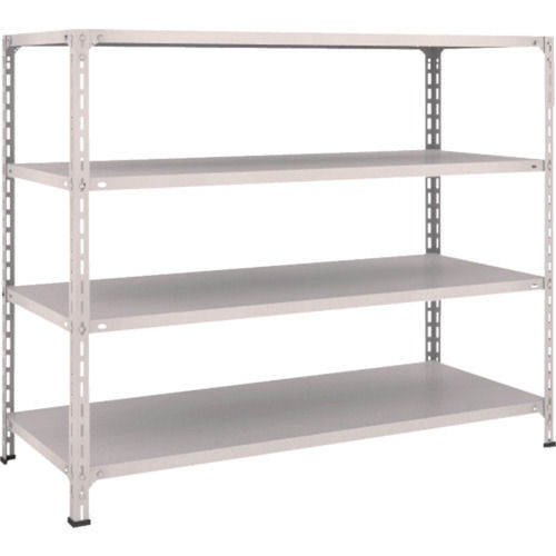 ＴＲＵＳＣＯ　軽量棚開放型　Ｗ１５００ＸＤ６００ＸＨ１２００　４段　ネオグレー＿