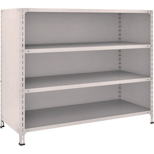 ＴＲＵＳＣＯ　軽量棚背板・側板付　Ｗ１５００ＸＤ６００Ｘ１２００　４段　ネオグレー＿